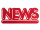 Display "News" rot-weiss 73 x 31cm