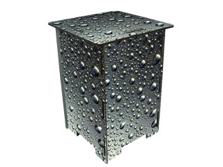 photo stool "water drops" blue-grey