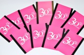 card set pink/white/black 10 pieces with different texts