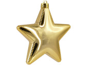 Sterne 3 St. gold glanz Ø 12cm, Kunststoff