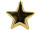 Sterne 3 St. gold glanz Ø 12cm, Kunststoff