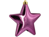 Sterne 3 St. violett glanz Ø 12cm, Kunststoff