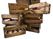 wooden wine box used