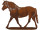 Pferd auf Platte rosteffekt H 75 x 100 cm  Metall Standplatte 82 x 32cm
