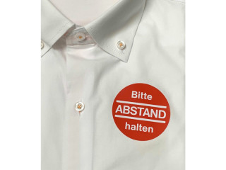 autocollant de sol "Abstand halten" rouge-blanc, 99 x 10cm