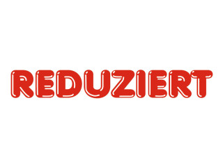 Ankleber "Reduziert" weiss/rot 16.5 x 93cm, waagrecht