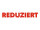 Ankleber "Reduziert" weiss/rot 16.5 x 93cm, waagrecht