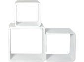cubes set 3-pc. quadratique blanc