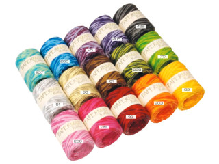 bande "Papermat Raffia" 200 m bicolore, diff. couleurs