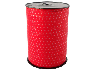 curl ribbon "points" 10mm x 225m red