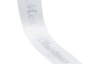 ruban "Merry Christmas" l 15mm, L 25m, blanc