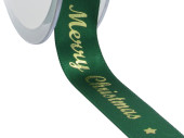 ruban "Merry Christmas" l 15mm, L 25m, vert