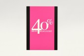 Karten-Set pink/weiss/schwarz 10 Stück 40%