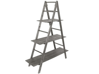 Dekoregal mit 3 Böden grau-braun B 110 x T 35,5 x H 143 cm
