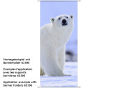 Textilbanner Eisbär 75x180cm, weiss-blau...