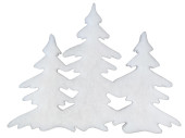 Tannenwald aus Watte dick, L 49 x H36 cm, D 4cm, weiss,...