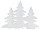 Tannenwald aus Watte dick, L 49 x H36 cm, D 4cm, weiss, schwer entflammbar