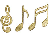 Notenset Glimmer gold 20cm 3-tlg.