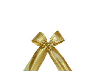 Schleife Gigant gold B25 x H15 cm, Band 6cm