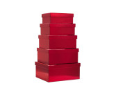 Geschenkkartons Rechteck rot glänzend, 16 - 22 cm,...