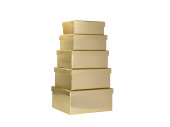 Geschenkkartons Rechteck gold glänzend, 16 - 22 cm,...