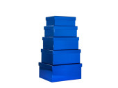 Geschenkkartons Rechteck blau glänzend, 16 - 22 cm,...
