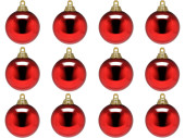 Weihnachtskugel B1 glanz rot, Ø 6cm, 12 Stück