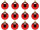 Weihnachtskugel B1 glanz rot, Ø 6cm, 12 Stück