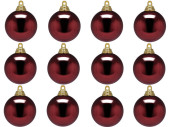 Weihnachtskugel B1 glanz bordeaux, Ø 6cm, 12...