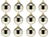 christmas ball B1 shiny champagne, Ø 6cm, 12 pcs.