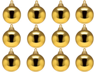 christmas ball B1 shiny gold, Ø 6cm, 12 pcs.