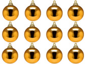 Weihnachtskugel B1 glanz dunkel-gold, Ø 6cm, 12...