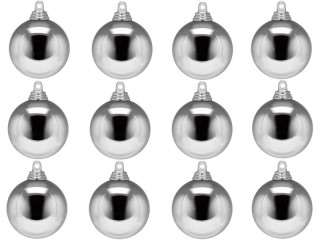 christmas ball B1 shiny silver, Ø 6cm, 12 pcs.