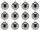 boule de Noël B1 brillant gris acier, Ø 6cm, 12 pcs.