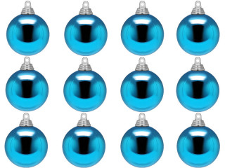 Weihnachtskugel B1 glanz eisblau, Ø 6cm, 12 Stück