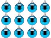 boule de Noël B1 brillant bleu glacé,...