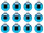 christmas ball B1 shiny ice-blue, Ø 6cm, 12 pcs.