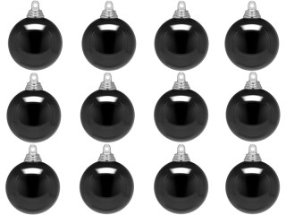 Weihnachtskugel B1 glanz schwarz, Ø 6cm, 12 Stück