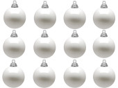 boule de Noël B1 brillant blanc, Ø 6cm, 12 pcs.