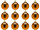 christmas ball B1 shiny copper, Ø 6cm, 12 pcs.