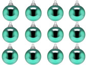 Weihnachtskugel B1 glanz mint, Ø 6cm, 12 Stück