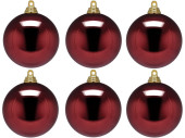 Weihnachtskugel B1 glanz bordeaux, Ø 8cm, 6...
