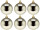 Weihnachtskugel B1 glanz champagner, Ø 8cm, 6 Stück