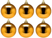 Weihnachtskugel B1 glanz dunkel-gold, Ø 8cm, 6...