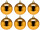 christmas ball B1 shiny dark gold, Ø 8cm, 6 pcs.