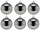boule de Noël B1 brillant gris acier, Ø 8cm, 6 pcs.