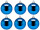 christmas ball B1 shiny blue, Ø 8cm, 6 pcs.