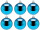 Weihnachtskugel B1 glanz eisblau, Ø 8cm, 6 Stück