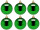 Weihnachtskugel B1 glanz grün, Ø 8cm, 6 Stück
