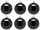 boule de Noël B1 brillant noir, Ø 8cm, 6 pcs.